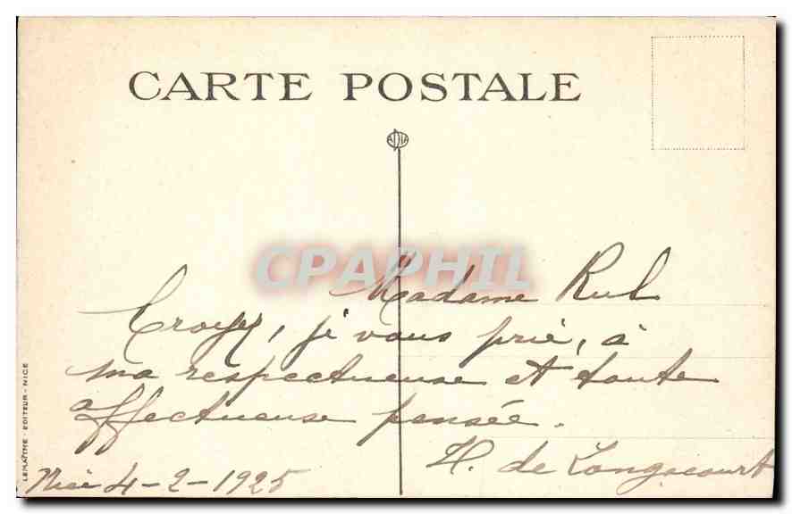 CPA Monaco les jardins exotiques  — Rückseite