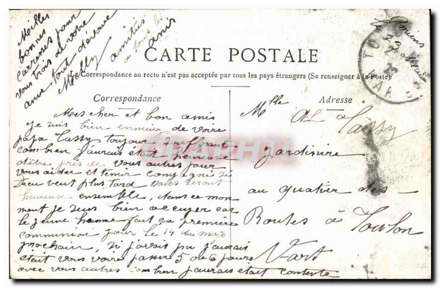 CPA Angers Vue prise du pont de la Haute Chaine  — Rückseite