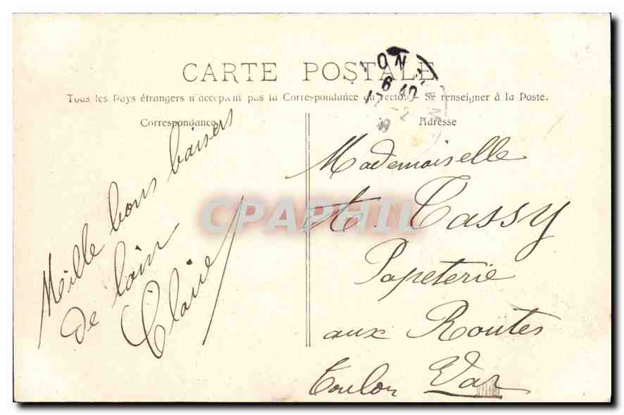 CPA Marseille Notre Dame de la Garde  — Rückseite