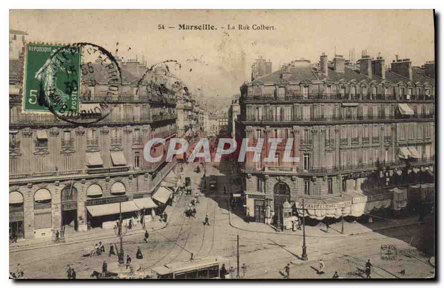 CPA Marseille La Rue Colbert 