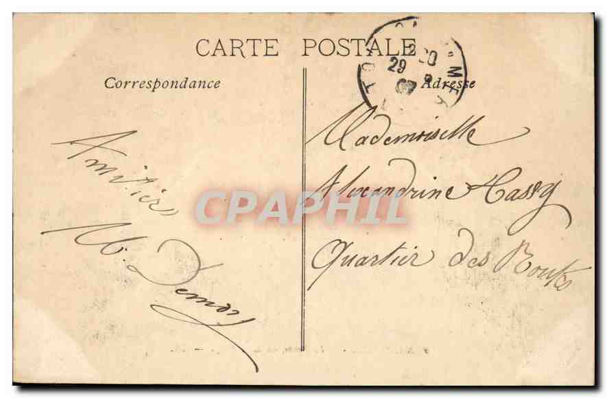 CPA Marseille Le Prado vu de la Plage Tramways — Rückseite