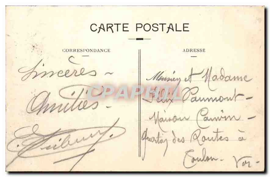 CPA Nice Un coin des Nouveaux Jardins  — Rückseite
