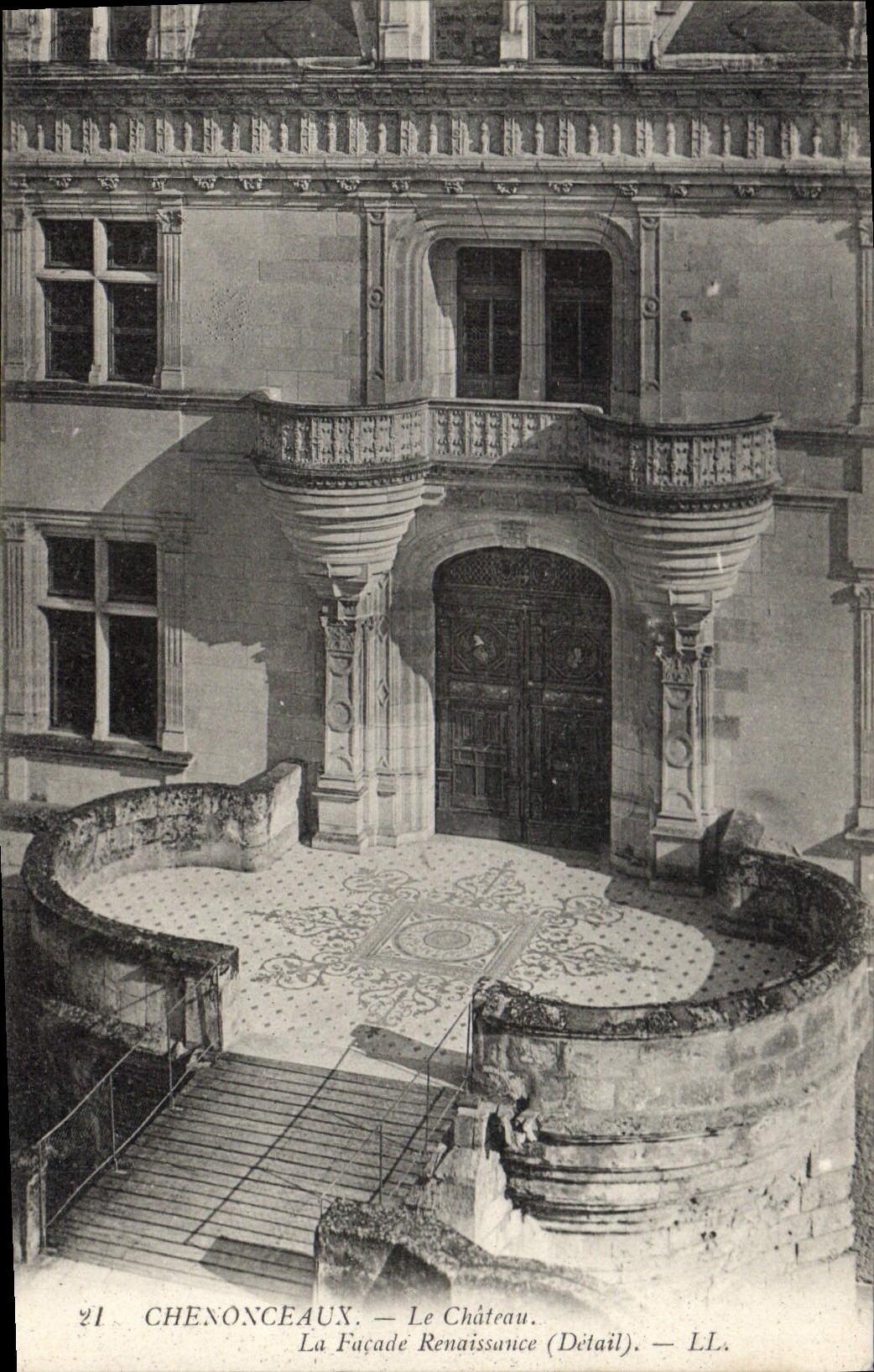 CPA Chenonceaux La Chateau la facade Renaissance Detail 