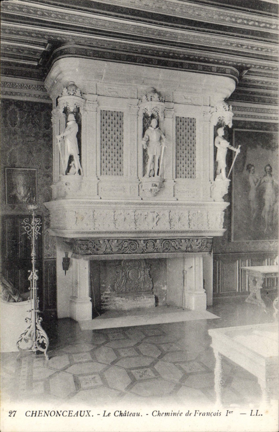 CPA Chenonceaux Le Chateau Cheminee de Francois I 