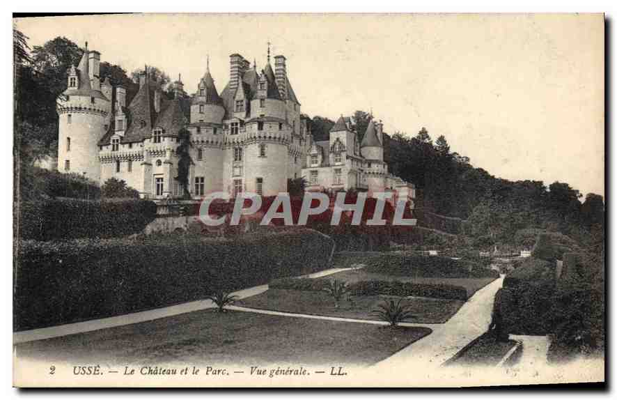 CPA Usse Le Chateau et le Parc vue generale 