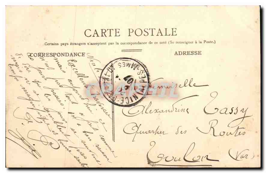 CPA Nice Le Casino Municipal  — Rückseite