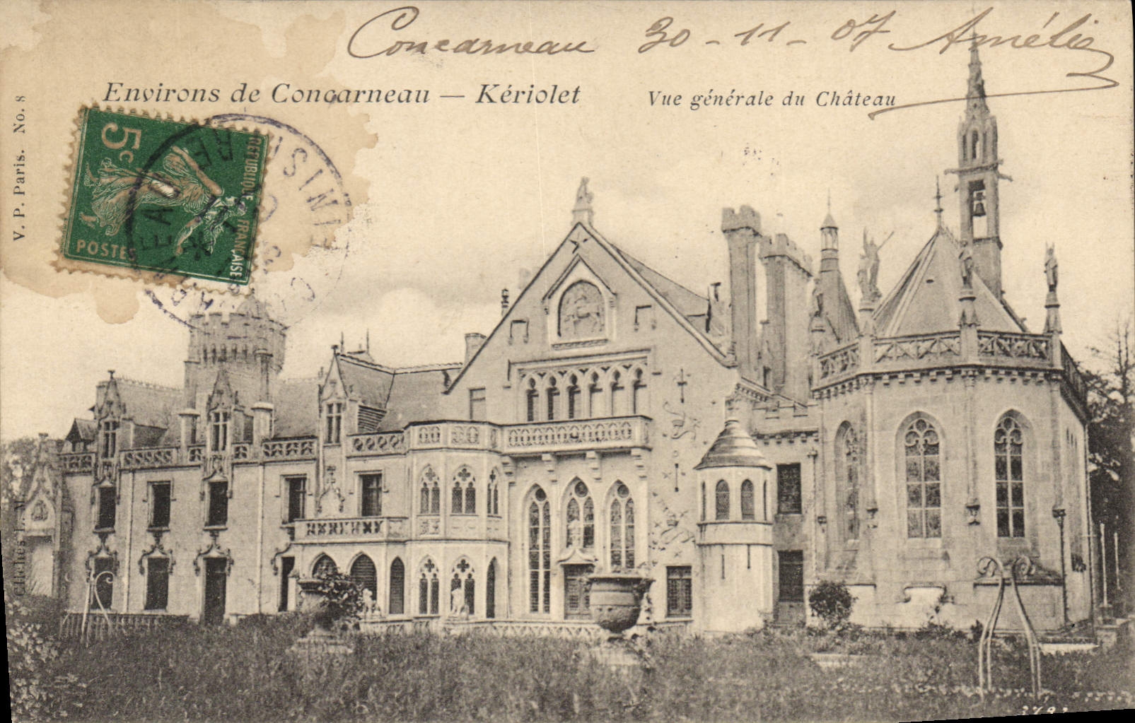 CPA Environs de Concarneau Keriolet Vue generale du Chateau 