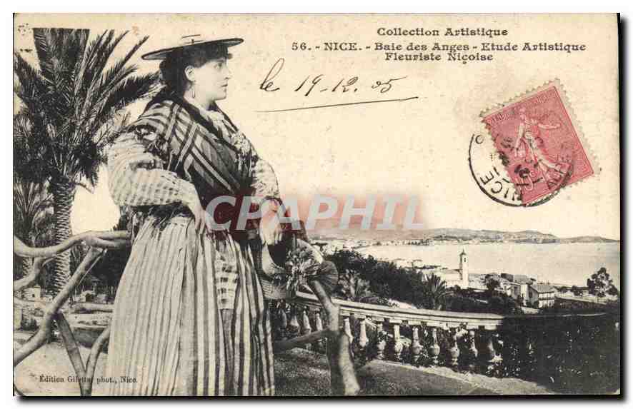 Nice - Baie des Anges - Étude Artistique Fleuriste Nicoloise — Édition Giletta, phot., Nice