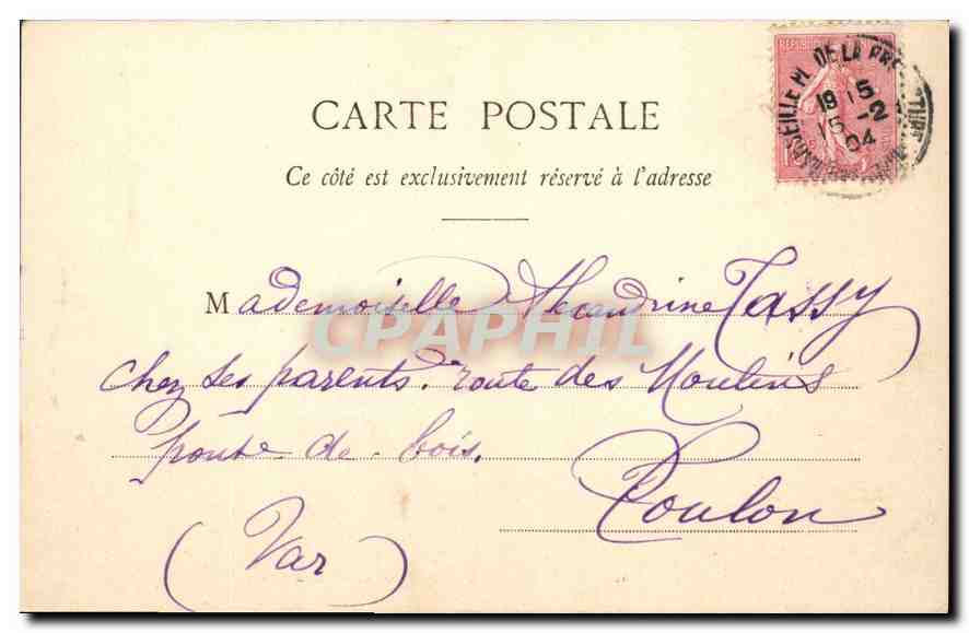 Boulevard et Faubourg Montmartre — Paris — éditeur inconnu, n° 289 — Rückseite