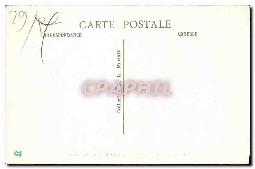 CPA Morlaix Finistere Vieilles Maisons des Halles  — Rückseite