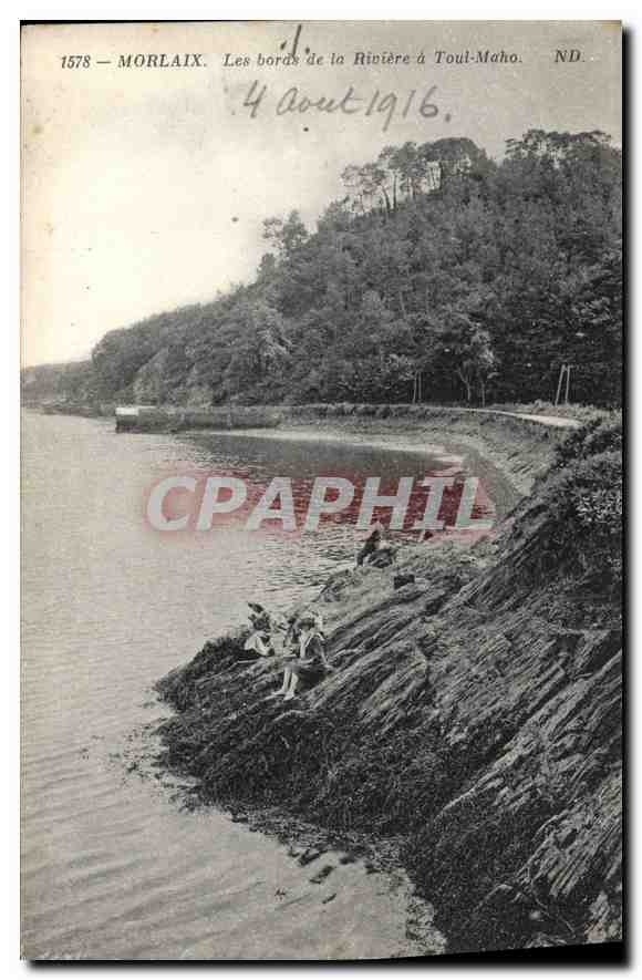 CPA Morlaix Les bords de la Riviere a Toui Maho 
