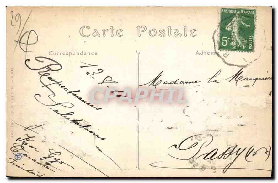 CPA Rade de Morlaix L'Ile Louet et le Chateau du Taureau  — Rückseite