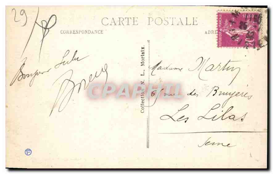CPA Morlaix Finistere Le Viaduc  — Rückseite