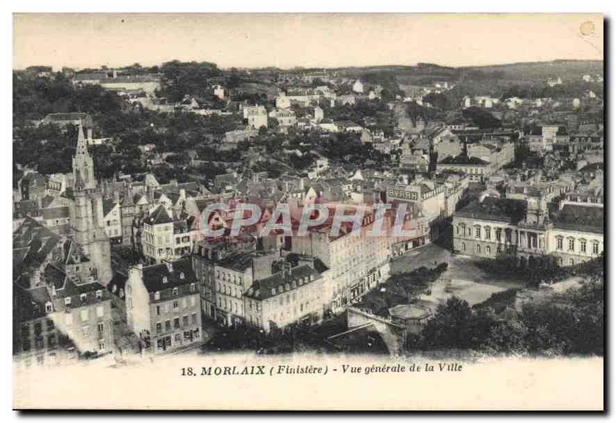 CPA Morlaix Finistere Vue generale de la Ville 