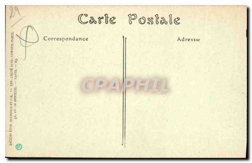 CPA Morlaix Le Clocher de l'Eglise St Melaine  — Rückseite