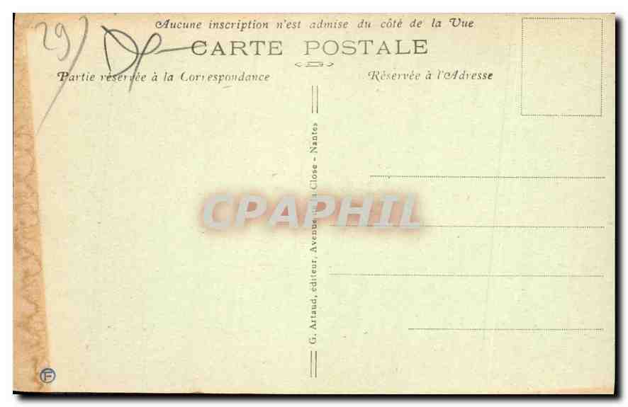 CPA Morlaix Eglise St Melaine Place Thiers  — Rückseite