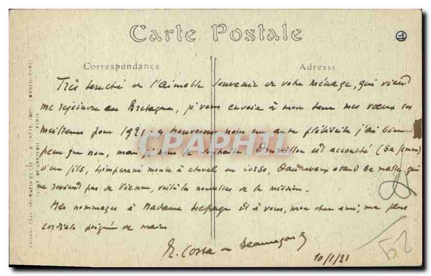 CPA Morlaix Vue generale de la Ville de Morlaix  — Rückseite