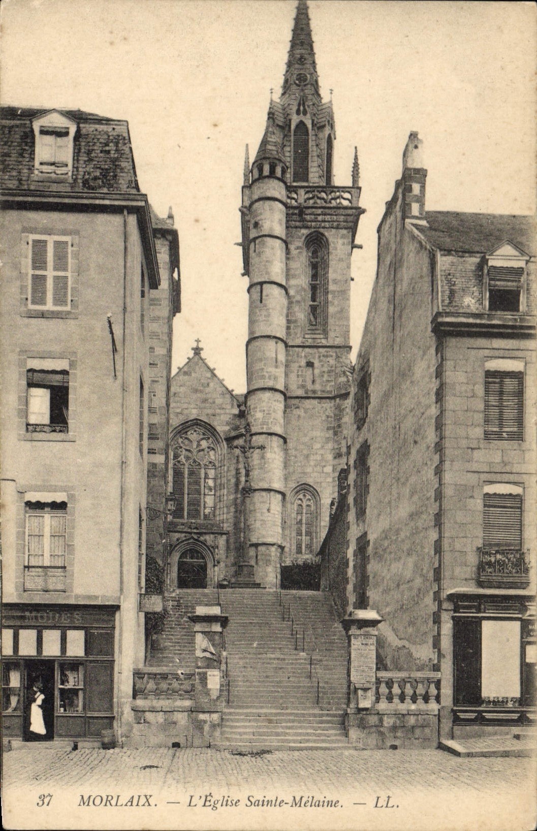 CPA Morlaix L'Eglise Ste Melaine 
