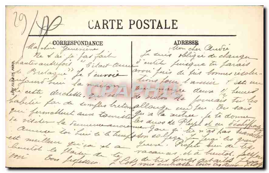 CPA Morlaix Maison de la Reine Anne  — Rückseite