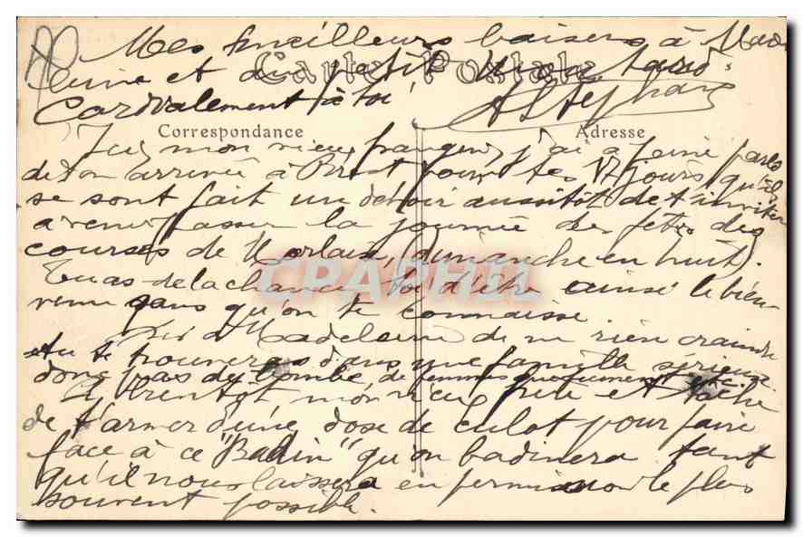 CPA Morlaix vue prise du Cours Beaumont  — Rückseite