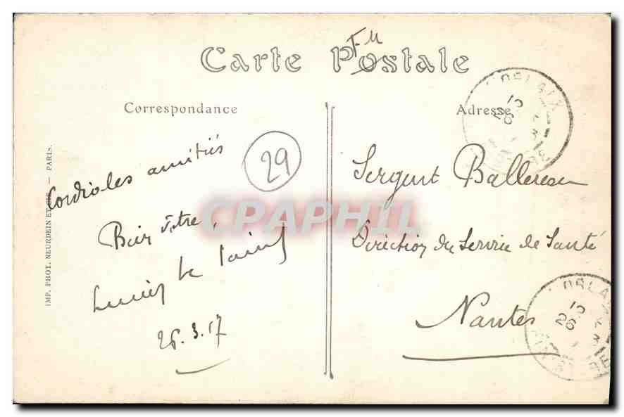 CPA Morlaix Vieilles Maisons de la Rue des Nobles  — Rückseite