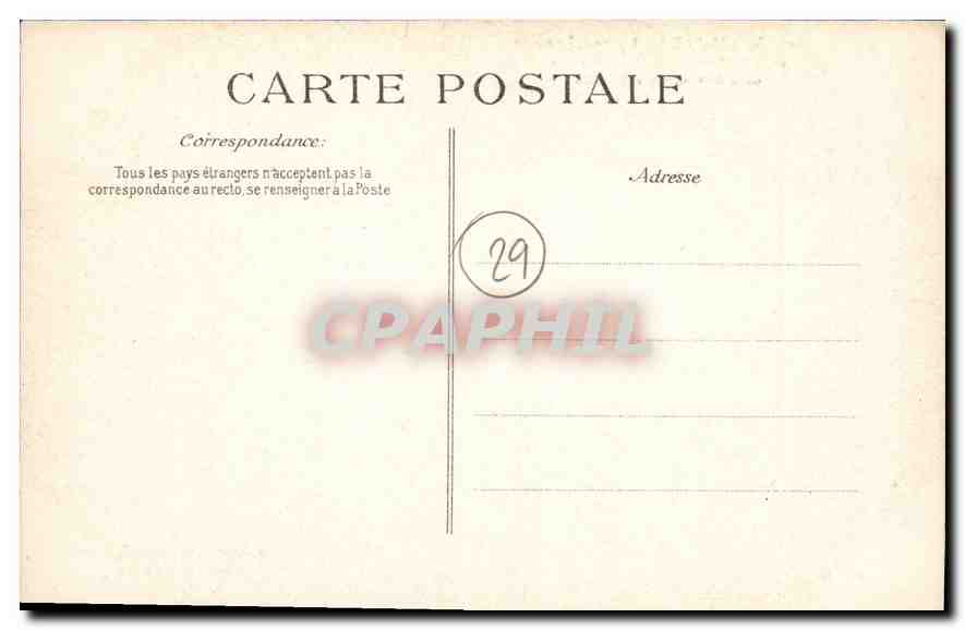CPA Morlaix La Rue Longue et la Rue Courte de Bourette dite des cent marches — Rückseite
