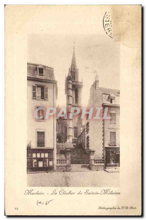 CPA Morlaix Le Clocher de Ste Melaine 