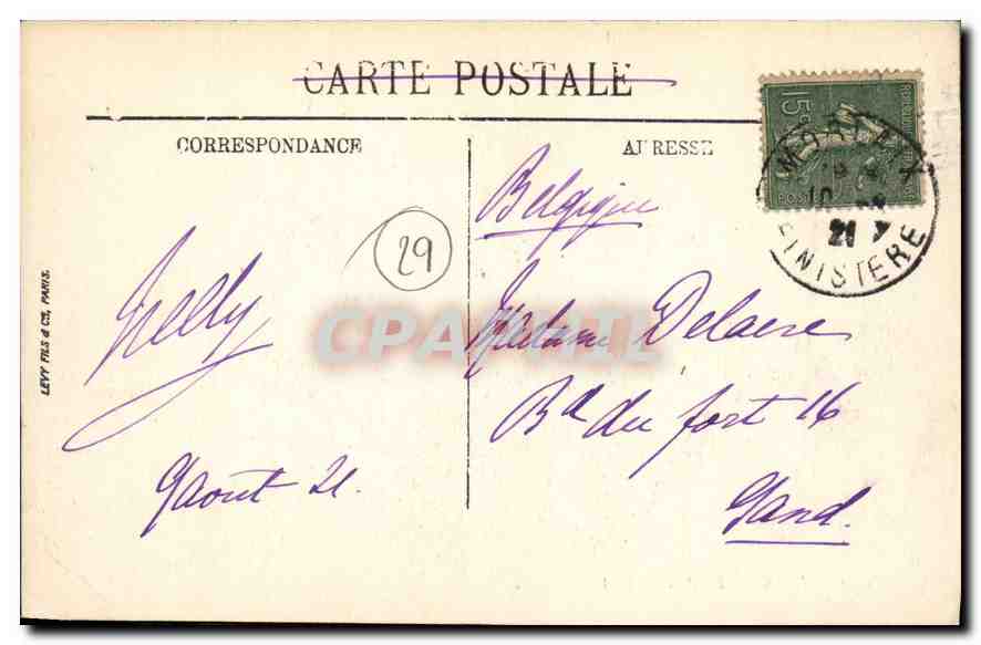 CPA Morlaix Le Port vu du Viaduc  — Rückseite