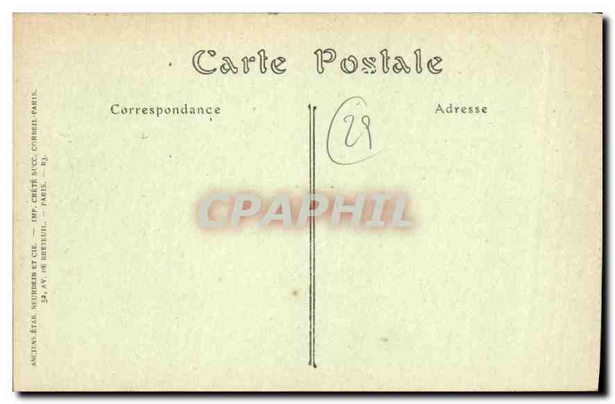 CPA Morlaix La Place Thiers le Kiosque et l'Hotel de Ville  — Rückseite
