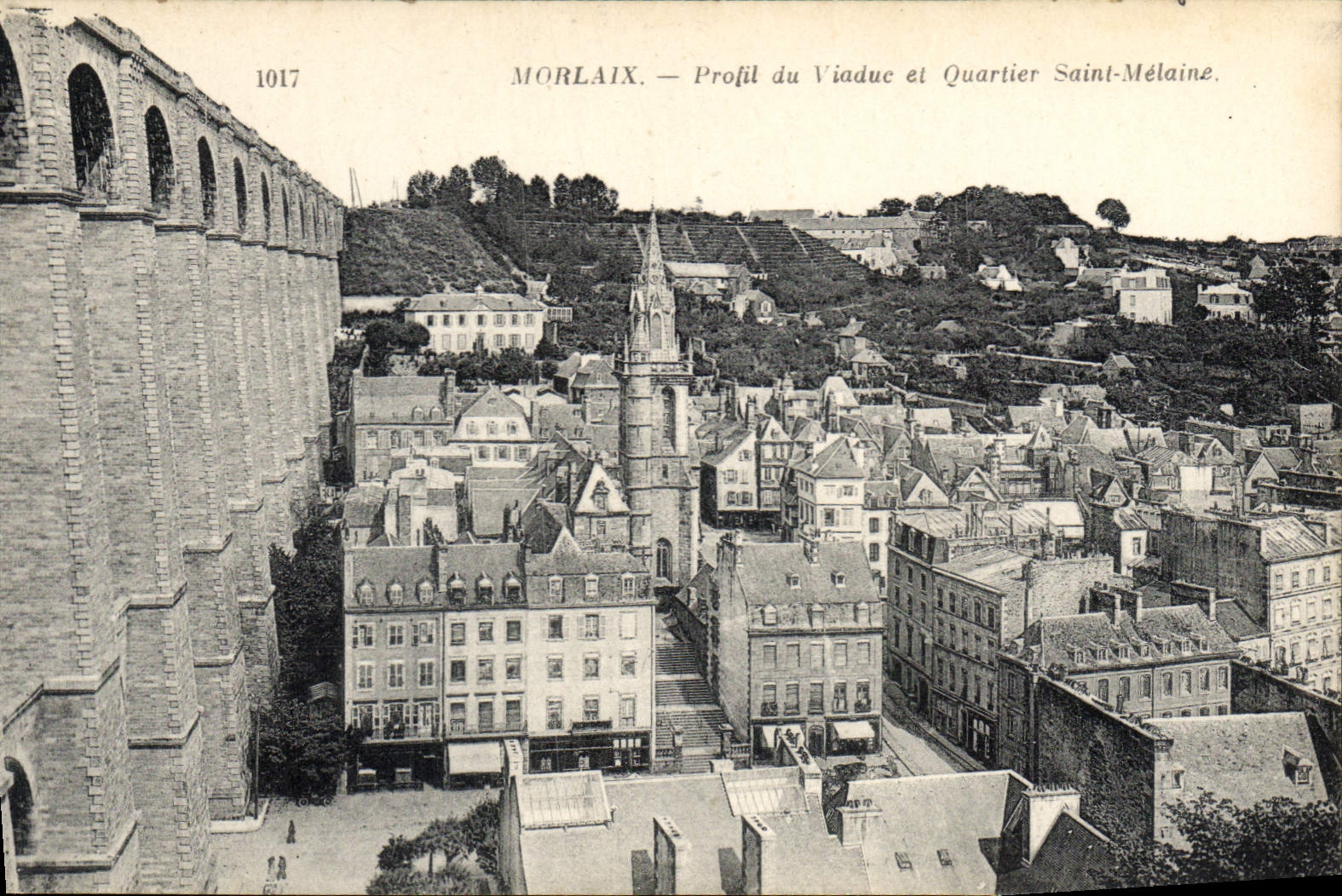 CPA Morlaix Profil du Viaduc et Quartier St Melaine 