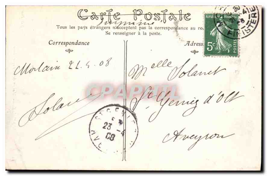 CPA Morlaix Maison de la Reine Anne  — Rückseite