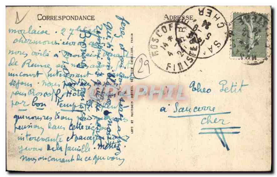 CPA Morlaix Le Clocher et Calvaire de Saint Melaine  — Rückseite