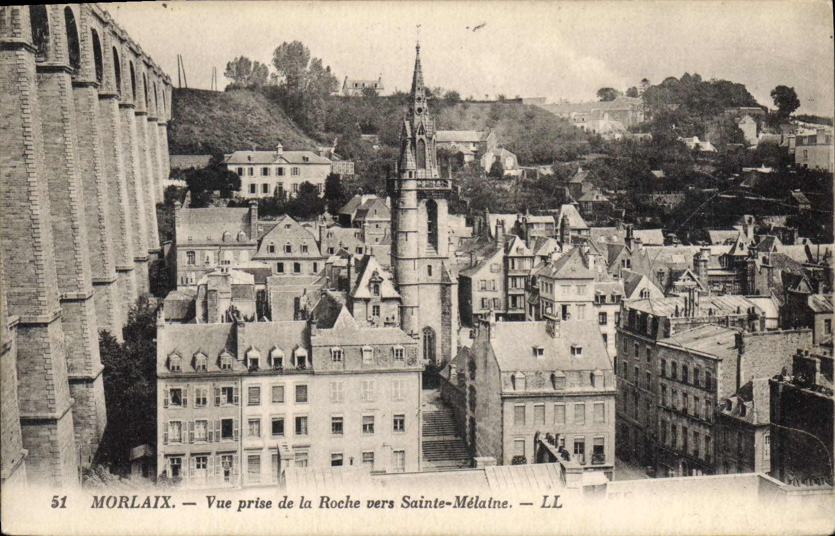 CPA Morlaix Vue prise de la Roche vers Sainte Melaine 