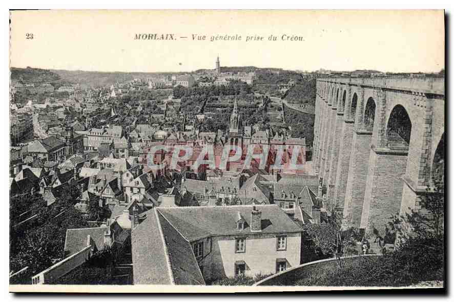 CPA Morlaix Vue generale prise du Creou 