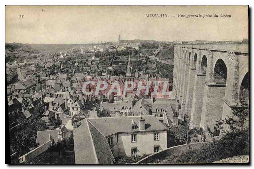 CPA Morlaix Vue generale prise du Creou 