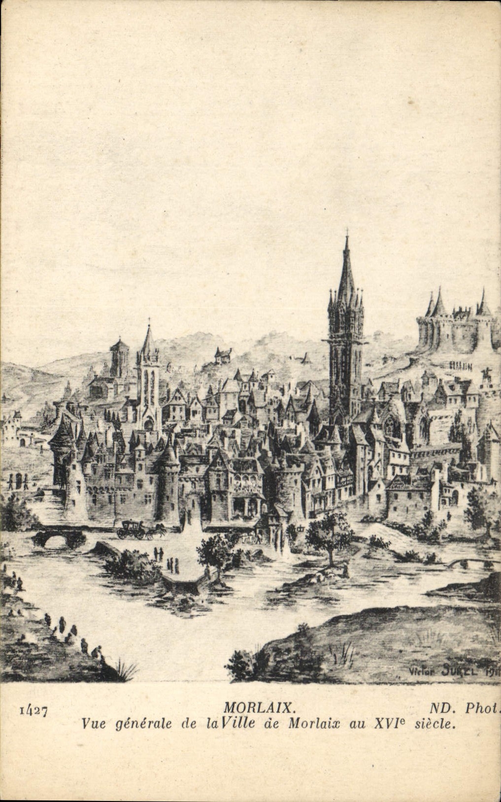 CPA Morlaix Vue generale de la Ville de Morlaix 