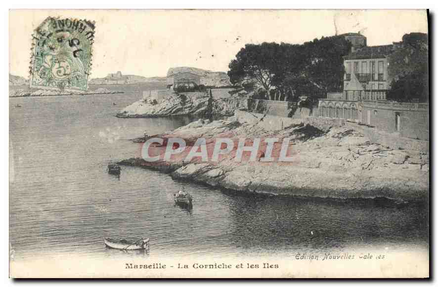 CPA Marseille La Corniche et les Iles 