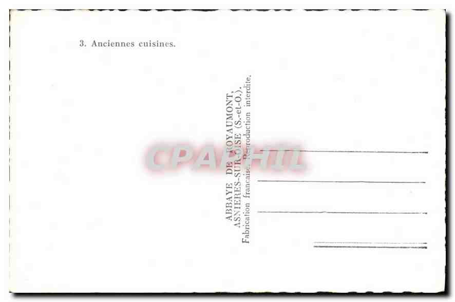 CPA Asnieres sur Oise S et O Anciennes cuisines  — Back