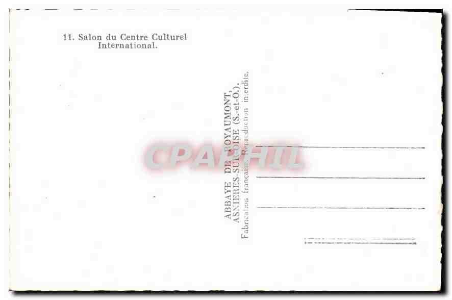 CPA Asnieres sur Oise S et O Salon du Centre Culturel International  — Back