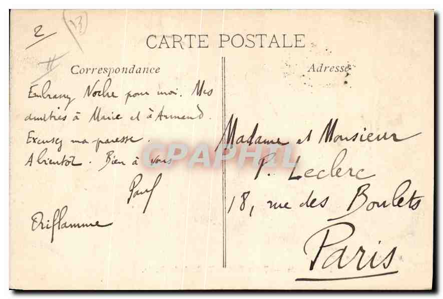 Marseille — Vieux Port & N.D. de la Garde — Magasin Général — Verso