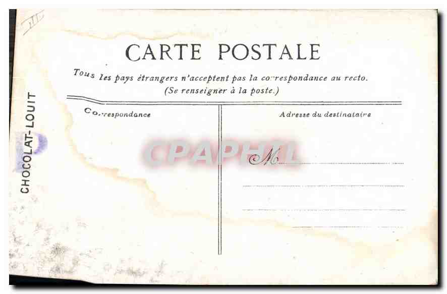 Marseille : le service du "Passage" dans le Vieux Port — Éditée pour le CHOCOLAT-LOUIT — Verso