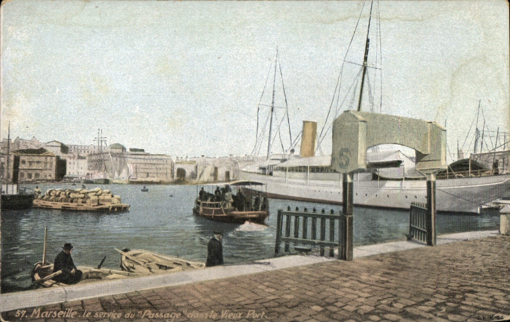Marseille — le service du "Passage" dans le Vieux Port — Laÿ & Ch.