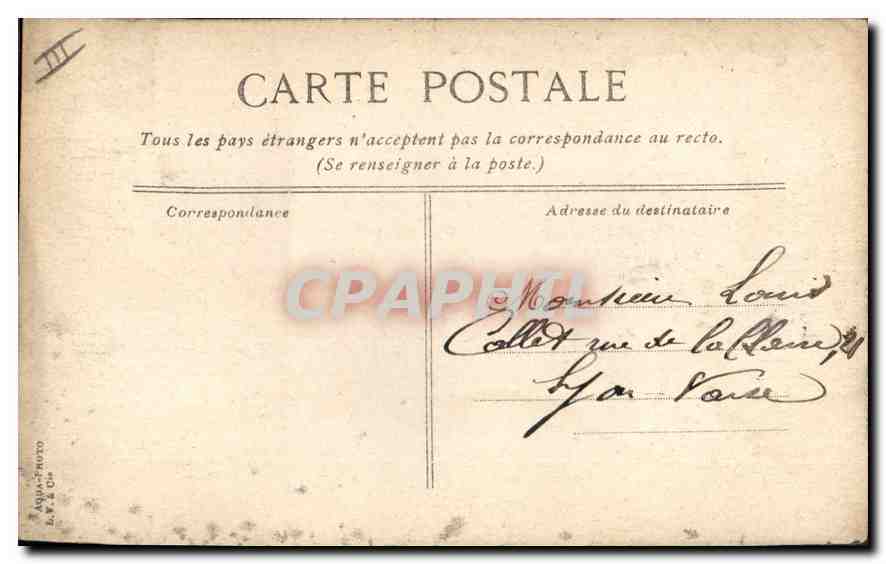 CPA Marseille to service du Passage Vieux Port  — Verso