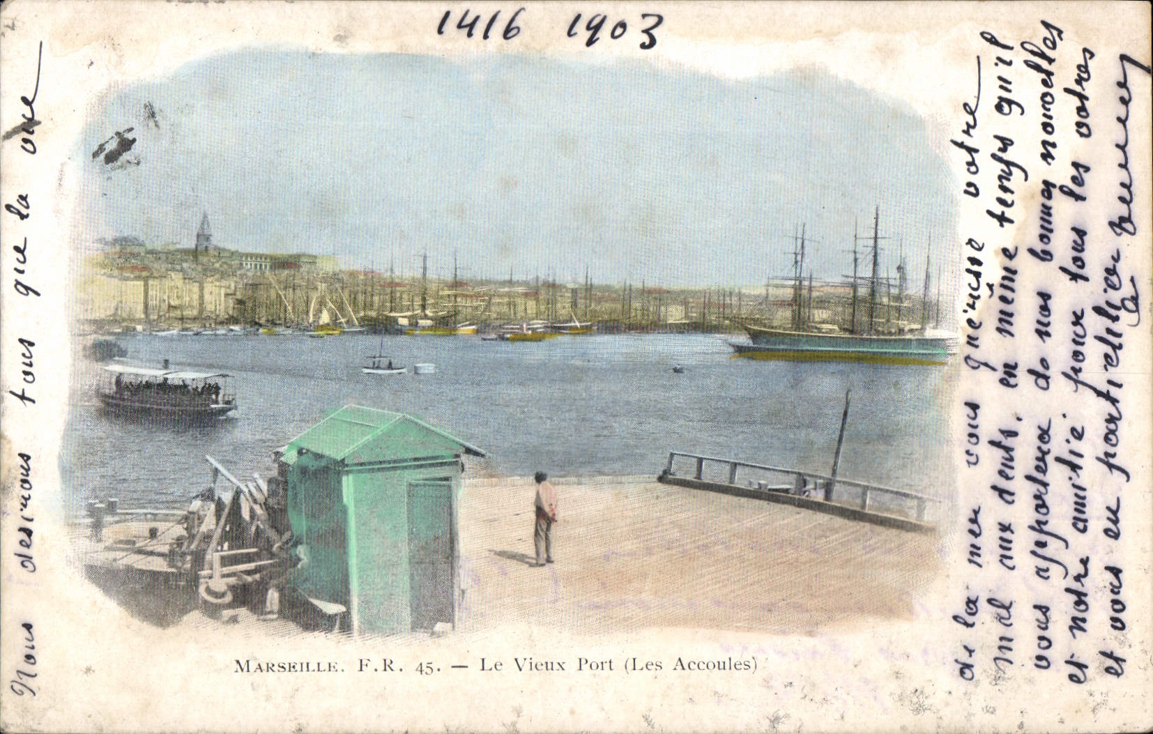 Marseille. F.R. 45. — Le Vieux Port (Les Accoules) — éditeur F.R. 45