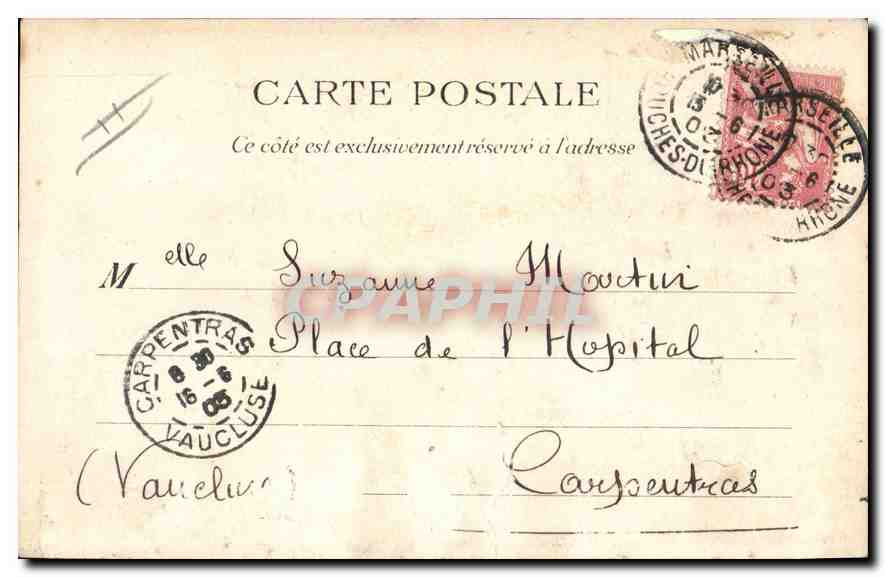 Marseille. F.R. 45. — Le Vieux Port (Les Accoules) — éditeur F.R. 45 — Verso