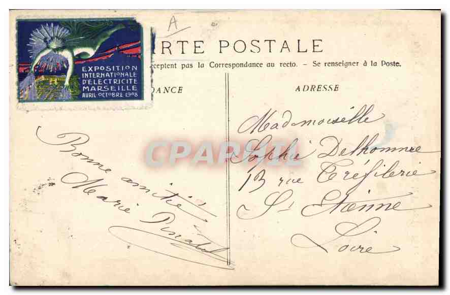 Marseille - Les Pierres Plates & le Phare Ste-Marie — L'atypie B. Lacout, n°1786 — Verso