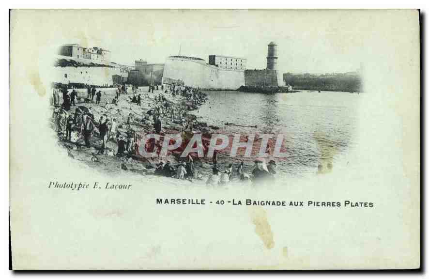 CPA Marseille La Baignade aux Pierres Plates 