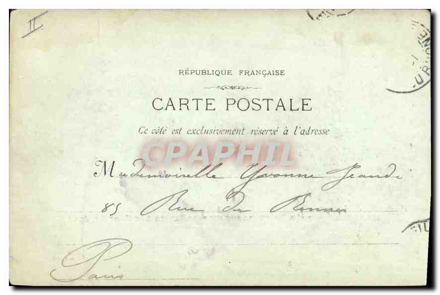 CPA Marseille La Baignade aux Pierres Plates Le Fort St Jean  — Verso