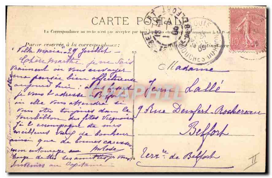 Marseille - De Pierres Plates en de lantaarn van Sint-Maria — Fotografische maatschappij Marseille, n°2 — Achterkant