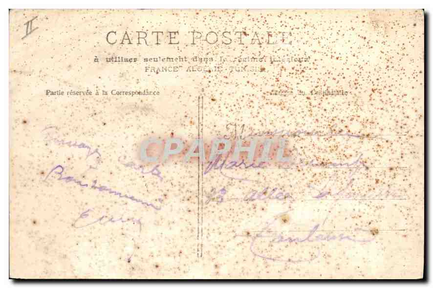 CPA Marseille Sur la Jetee  — Verso